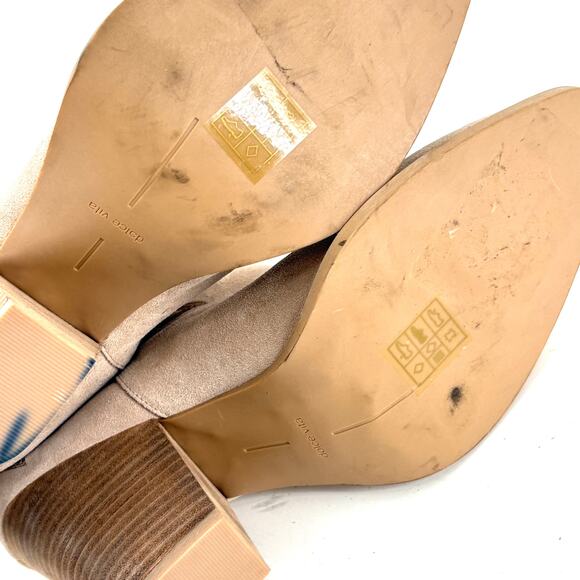 Dolce Vita Simran Suede Boots 9 Tan Western Embroidered Ankle Booties Boho Heel - Picture 8 of 8